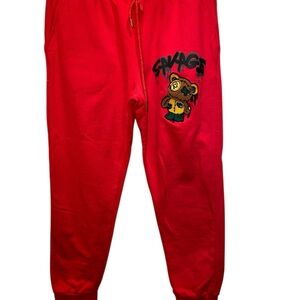 Savage Red Joggers